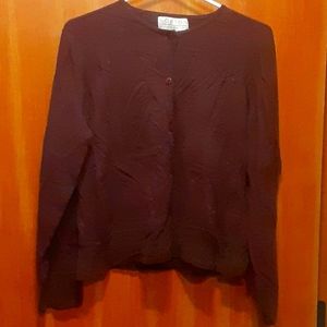 Burgundy knit sweater